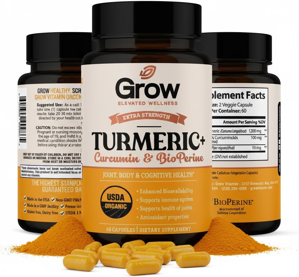 Creste vitamina Curcumin+ Ultra: organic de înaltă calitate Blend 