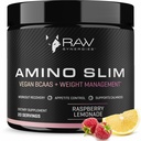RAW Synergies Amino Slim - Active Lifestyle Supliment pentru suport metabolic și de alimentație mentală - Muscle & Energy Support - Sugar-Free & Vegan - Raspberry Lemonade - 20 Serviri