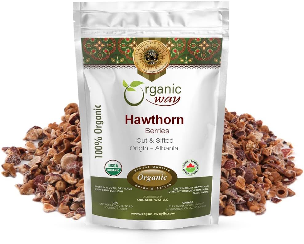 Mod organic Hawthorn Berries Cut & Sifted (Crataegus monogina) - European Wild-Harvest 