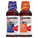 Coricidin HBP Putere maximă rece și gripă zi și noapte fără zahăr lichid Twinpack, medicament rece decongestionant-gratuit pentru adulți cu tensiune arterială mare -12 Fl Oz (Pachet de 2)