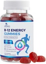 B-12 Vitamina Energetica Gummies 4500mcg - Extra Putere B12 Gummy Chembables pentru energie Metabolism si suport imunitar - Supliment alimentar pentru femei, bărbaţi, & Copii - non-GMO, Vegan, Berry Flavor - 60 Conte