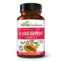 Bunătate din plante Papaya Leaf capsule de sprijin din sânge - Trombocite & Bone Marrow Health, Imunity Support & Blood Cleanse - 60/450 mg Veggie Capsule (1 flacon)