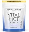 Premium fără aromă MCT Pulbere de ulei cu Keto Electrolytes- Creamer pentru cafea, ceai, și Shakes- Include 15x Biodisponibile Crom Picolinat, C10 și C8 MCT Ulei Derivat din nuci de cocos 