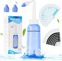URAQT Neti Pot, Nasal Clătire Kit Nase Curățare nas, 300ml Sticluță Sinus Clătire cu 20 de pachete de sare Nasal Wash și 10 autocolant termometru, Clătire presiune Irigare nazală pentru adulți și copii BPA gratuit