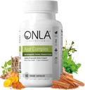 ONLA Vegan Ayurveda Suplimente Herbal (20-in-1 Capsule Herbal) - Suplimente Turmerice cu Ashwagandha, Scorțișoară, Triphala, Brahmi - Ingrediente naturale, Suplimente Herbal Energy (60 Cap)