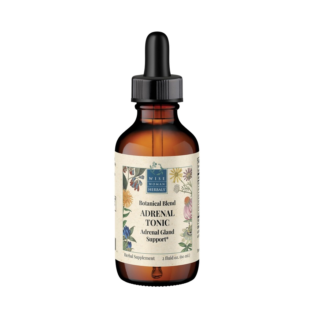 Femeie înțeleaptă Herbals Extract de lichid tonic renal, Herbal Adaptogen Blend cu Eleuthero, Ashwagandha & Licorice, Sprijină Funcție suprarenală sănătoasă, Energie, Rezistență, Stres & Focus, Non-GMO, 2 Fl Oz