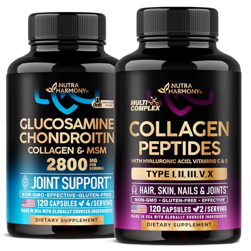 NUTRAHARMONY Glucosamină Chondroitin & Colagen Peptides capsule