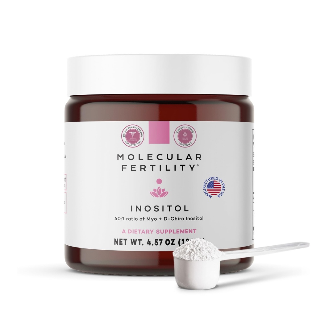 Myo-Inositol & D-Chiro Inositol pulbere - Suplimentul de fertilitate pentru femei si barbati - 40:1 Raport, Echilibrul hormonal, Suportul pentru reproducere, Metabolismul glucozei - Nearomat - 30 zile de aprovizionare