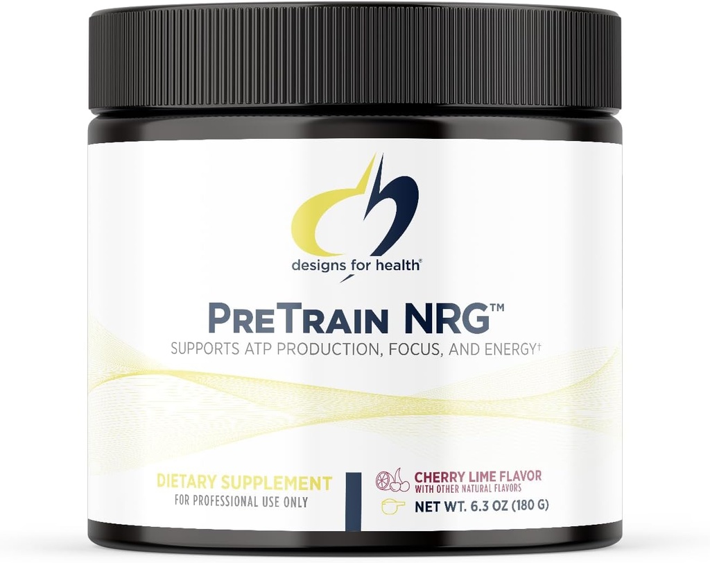 Proiecte pentru sănătate PreTrain NRG Drink Mix - Praf pre-workout cu cretina + cafea verde - Suporturi Focus, Putere + Energie mentala in sportivi - Nici unul-GMO, Aroma de var de cirese (20 serviri / 180g)