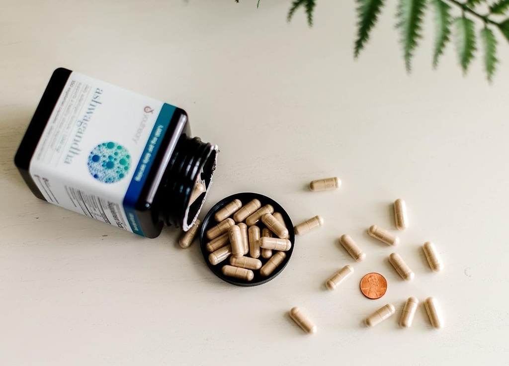 Ashwagaandha Supliment Organic KSM-66 Ashwagaandha Vegetarian Supliment 180 Capsule, 1000mg per zi de servire, Ajutor de sprijin Managementul stresului sănătos Răspuns, Clear