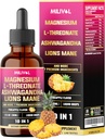 10in1 Magneziu L-Treonat Picături lichide cu Ashwagadha, Lions Mane & 7 Mai multe plante - 1 Fl Oz - Ananas Flavor