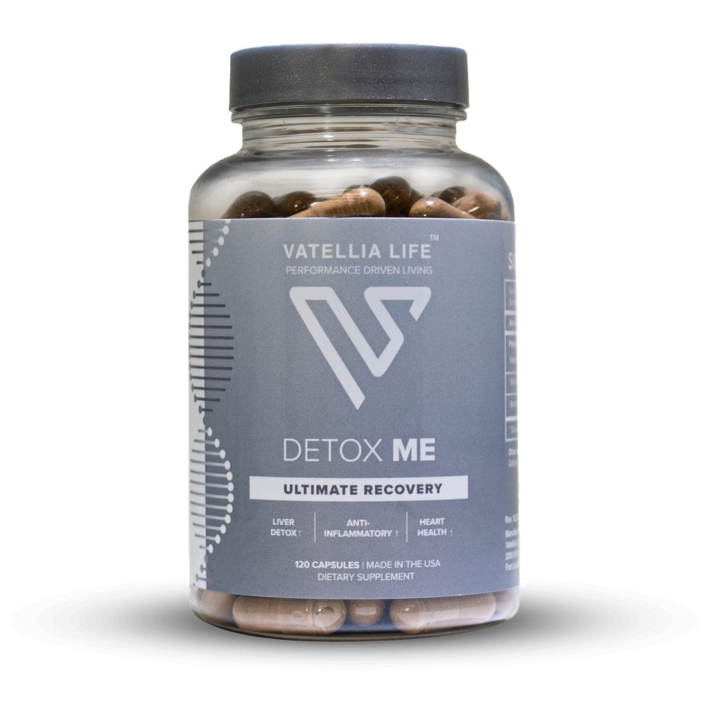 Vatellia Life New from Detox Me - Boosts Energy Sulfite Eliminare - Suporturi Digestion & Gut Health - Vitamina K2 (MK-4), Plus B12, Folate - 60 Day Supply - Supliment pentru bărbaţi şi femei - 120 Conte