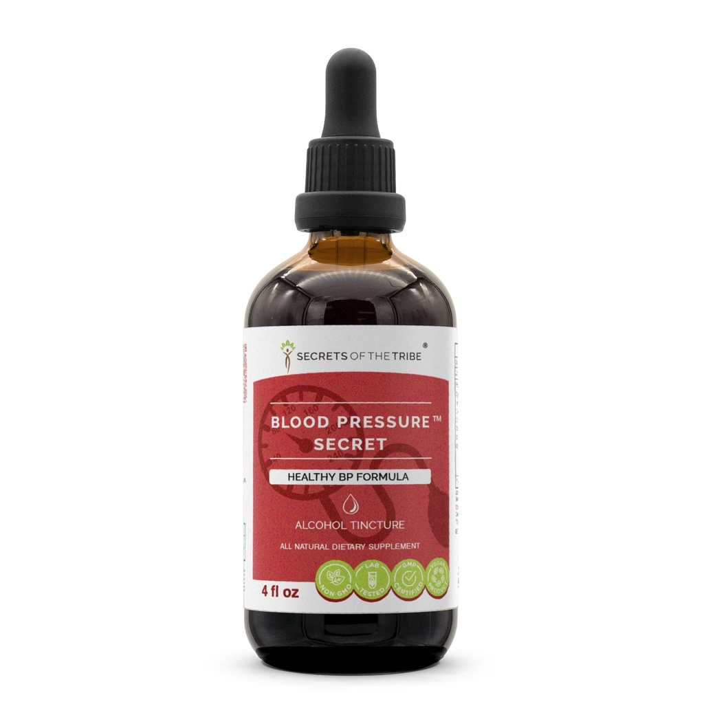 Secretele tribului - Secretul tensiunii arteriale, Formula circulatie sanatoasa, Suplimentul plantei Blend scade extractul de alcool lichid (4 fl oz)