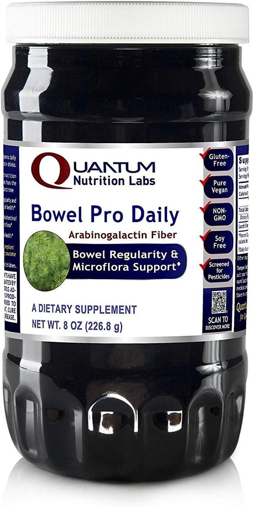 QNL Bowel Pro Daily - Prebiotic Fiber Powder pentru a sprijini Digestive Health - Delicious Daily Gut Health Powder - Vegan Immune Supplement - Organic Prebiotic - 8 oz
