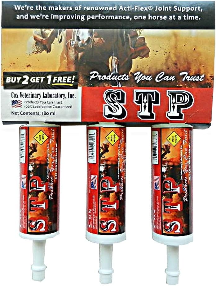 Pastă orală pentru cai. Ajută la uşurarea durerii şi inflamaţiei. Foarte Palatabilă. Ingrediente naturale sigure. Seringă Easy-Dose. Trei pachete. Oferta de 18 zile. Made in USA.