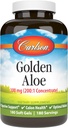 Carlson - Golden Aloe, 100 mg (200:1 Concentrat), Digestive Support & Colon Health, Optimal Wellness, 180 Softgels