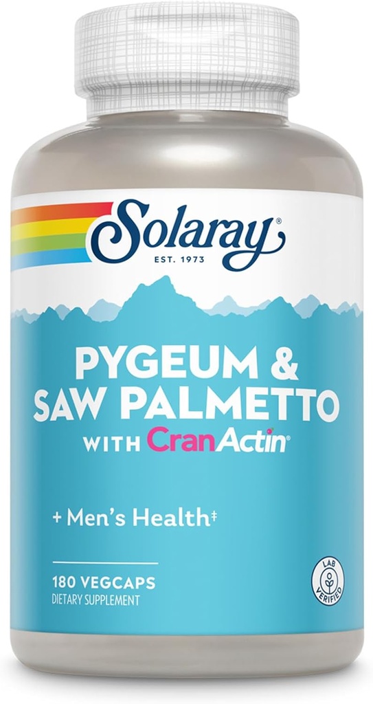 Solaray Pygeum și Saw Palmetto cu supliment de Cralactina, 180 Conte