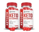 (Pack) Ketosyn Keto ACV Gummies Advanced Formula 1000MG Ketosyn Keto Gummies Apple Cidru Oţet Formulat cu Pudră de sfeclă de rodie B12 Vegan Non OMG 120 Gummys