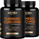 Curcumina turmerica cu piper negru BioPerine si 95% curcuminoide - Suplimente Turmerice de mare absorbtie 1300mg pentru sanatate de vatra - non-GMO, Gluten gratuit - 240 capsule