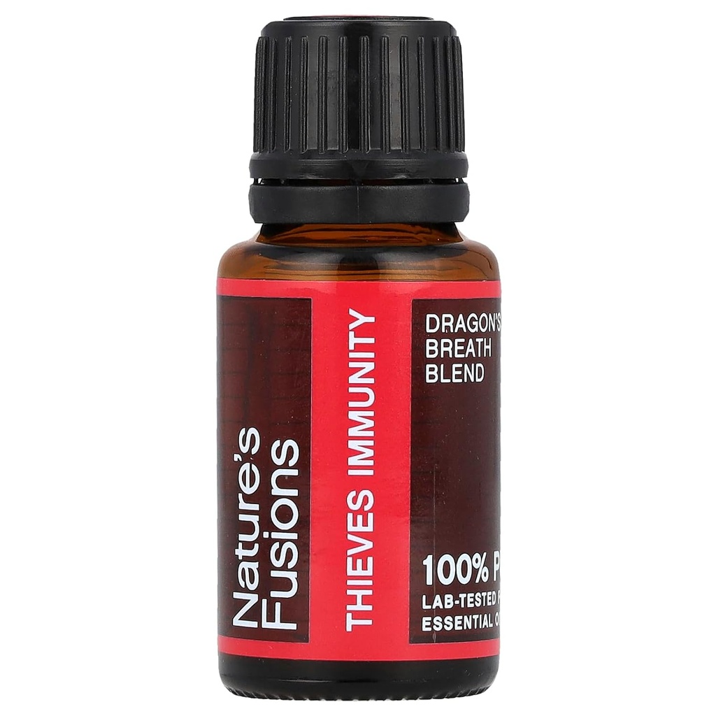 Fuziunea naturii Imunitatea Hoţilor Ulei esenţial Blend - 15 ml - Germ Fighter, Health Guard, acete Ratero - Protecţia respiraţiei Dragonului - Cuiburi, Lemon, Scorţişoară, Eucalipt, Mentă, Oregano