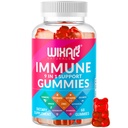 9 din 1 Gummie de sprijin imun cu Elderberry, Vitamina C&D, Zinc, Turmeric, Ghimbir, Echinacea, Astragalus & Sea Moss pentru Imunity Supplement - 60 Gummies