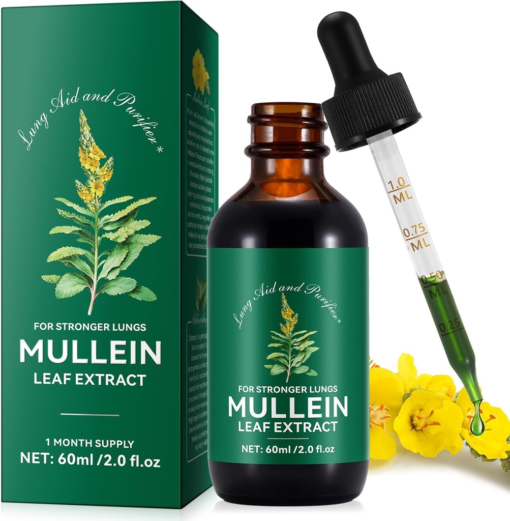 Mullein picături pentru plămâni, Mullein frunze picaturi tinctura 