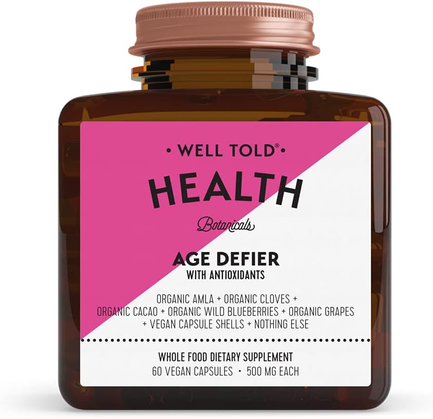 Bine spus anti-Aging Skin Supplement Health Age Defier cu Amla organic, Cacao, și Resveratrol de struguri organici - non-GMO + Vegan (60 capsule)