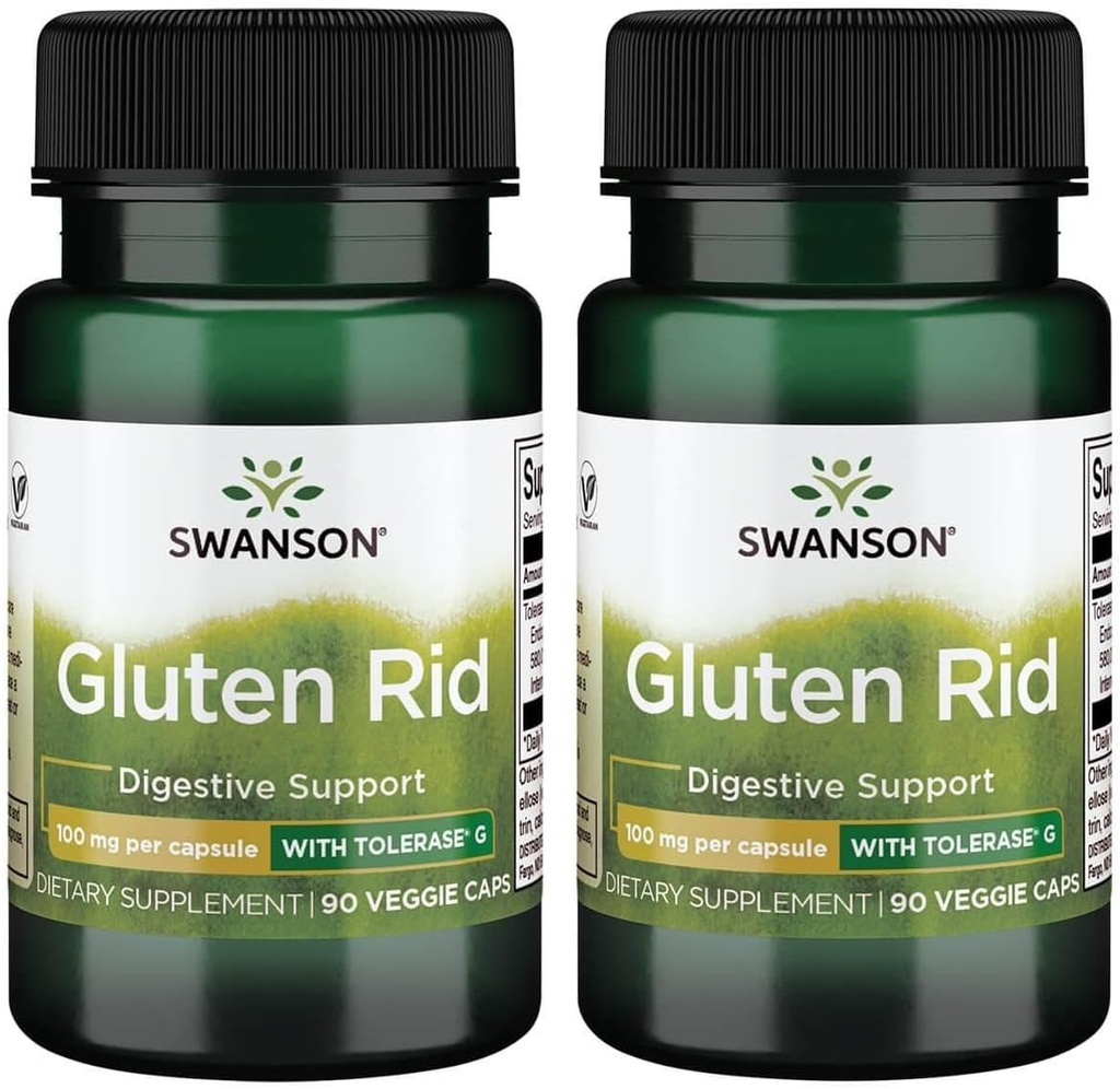 Swanson Gluten Rid cu Tolerase G 100 mg 90 Veg Caps (2 ambalaj)