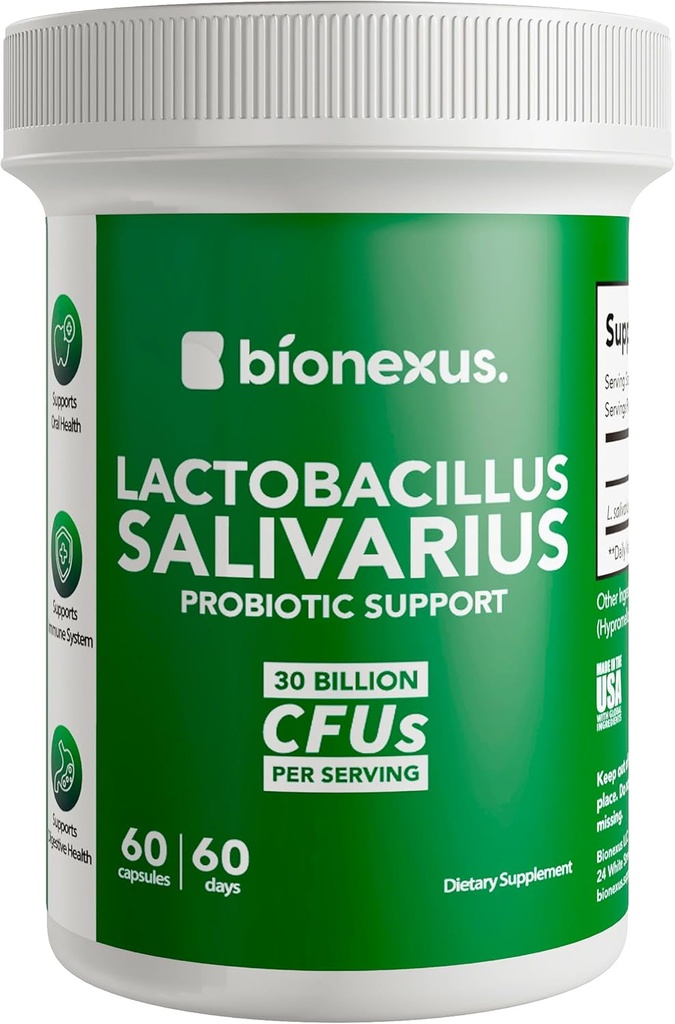 BionexusTM Lactobacillus Salivarius Suplimentul Dietary 