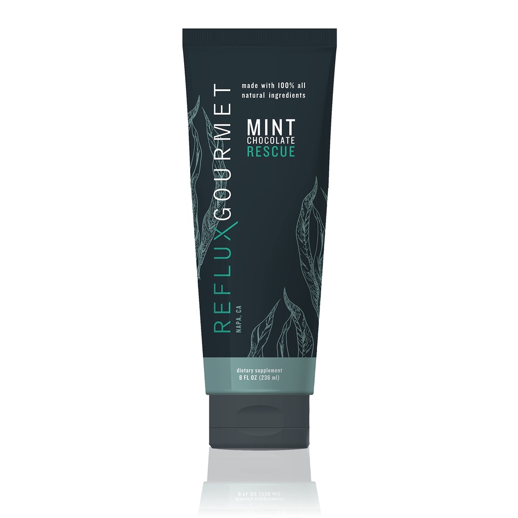 REFLUX GOURMET - Mint Chocolate Rescue Alginate Terapia naturală, Acid Reflux, GERD, LPR, Arsuri la stomac, Made from All Natural Ingredients Considerat sigur pentru copii și gravide