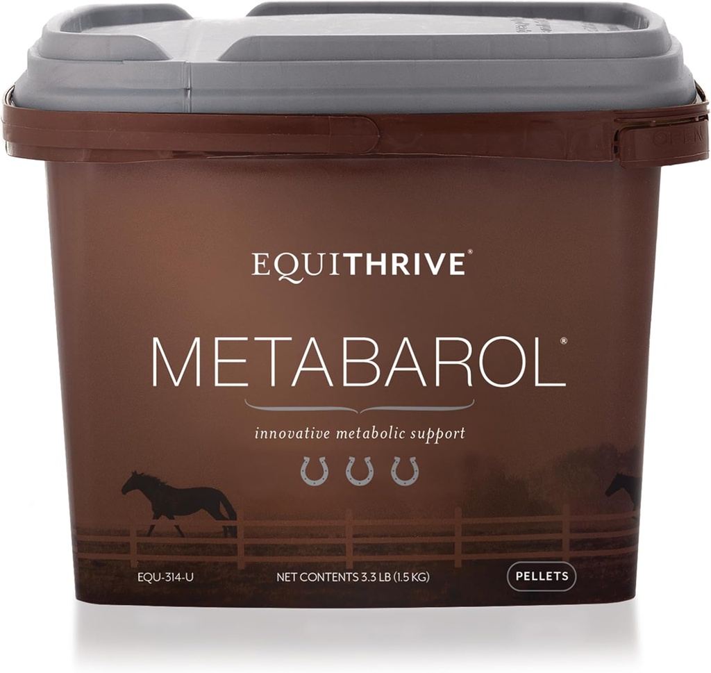 Metabarol supliment de cai Pellets cu Resveratrol, supliment de suport metabolic pentru cai, supliment metabolic equine, produse de îngrijire a ecvideelor, 3.3 lbs