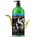 Islanda ulei de somon sălbatic Alaska pură pentru câini și pisici, ulei de pește Omega-3, supliment lichid pentru animale de companie, susține sistemul imunitar & Heart Health, 33oz