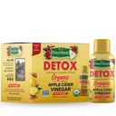 Casa Albă Detox Apple Cidru Oţet Shots, crud nefiltrat, On The Go (Detox, Pachet de 6)
