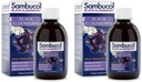 Sambucol Black Elderberry Syrup - Sambucus Elderberry Syrup, Black Elderberry Liquid, Immune Support, High Antioxidants, Gluten Free - Formula originală, 7.8 Fl Oz (Pachet de 2)