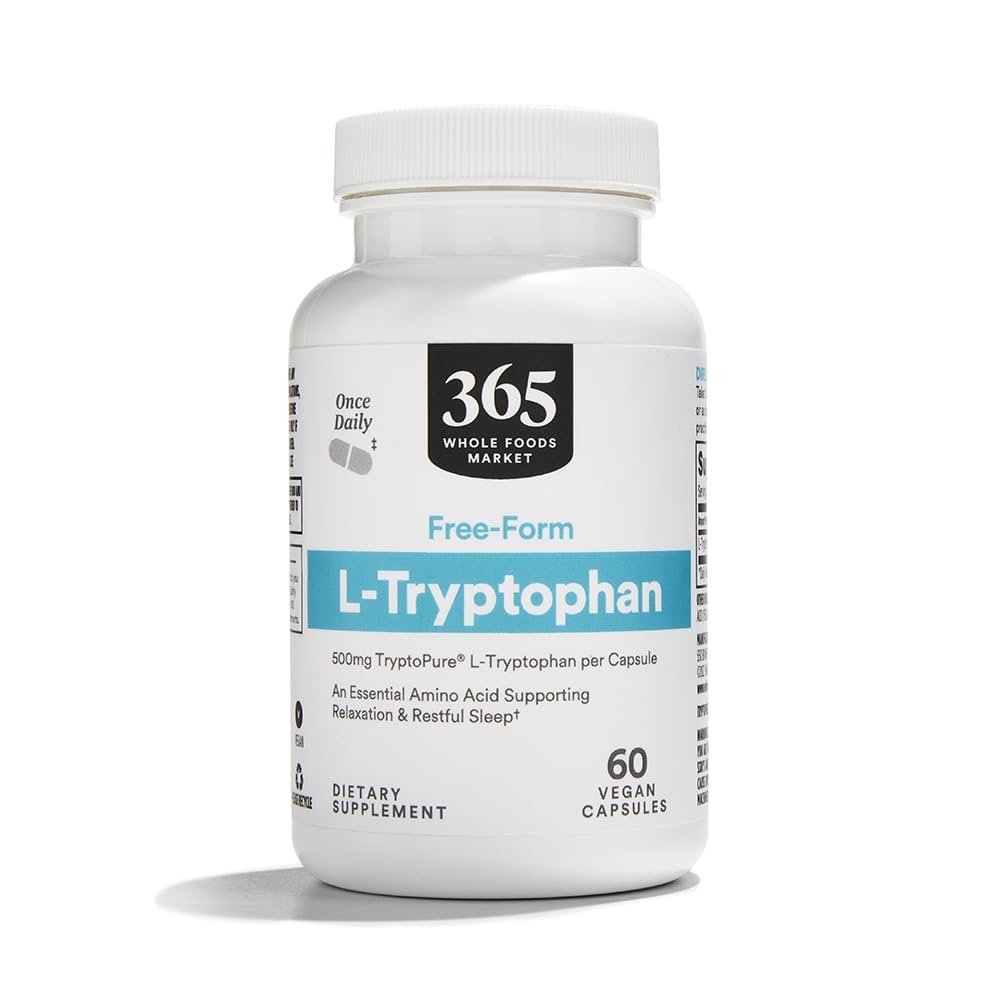 365 de Whole Foods Market, Free-Form L-Tryptofan 500mg, Vegan, 60 capsule