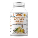 ANDREW LESSMAN PC Ficat și creier Beneficii 180 Softgels - Fosfatidil Choline, Cel mai important bloc de construcții pentru ficat sănătos și structura creierului, Funcția. Fără aditivi. Uşor de înghiţit softgels