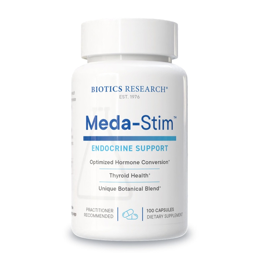 Biotics Research Meda Stim Support Enwise Function, Nutritional Support for the tiroidy Gland, Healthy T3, T4, Thyroxine Levels, Metabolic Health, Contine iod, Selenium, Magneziu, 100 Capsule