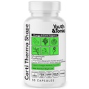 Youth & Tonic Thermogen Supplement 30 capsule ca Advanced Diet Support for Energy Metabolism Focus pentru bărbaţi şi femei cu Cafeina Crom Glucomannan Guarana Hoodia Gordonii