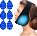 ZNÖCUETÖD Înțelepciune dinți dinți din dinți din ambalaj Face cap Wrap pentru Înțelepciune Dinți Îndepărtarea Dureri de dinți Relief, TMJ, Ice Jaw pentru Chirurgie facială, Implant dentar cu 6 Reutilizabil Hot Gel Packs