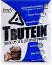 Nutriție corp Trutein Pulbere de proteine ridicate: 45% Whey, 45% Cazeina, 10% Albul ou, Gluten-Free, Sodiu scăzut, Iarba Fed Whey Proteina, Supliment sala de gimnastica & Shake micul dejun, Unt de arahide de ciocolată, 34g eșantion