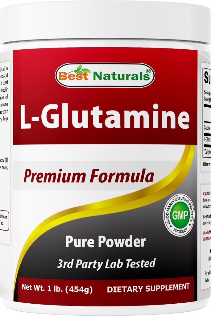 Cel mai bun praf natural L-glutamină - 1 liră - 100% formă pură și liberă - praf de recuperare glutamina - Ajutor de recuperare dovedit clinic pentru bărbați și femei (817760144555)