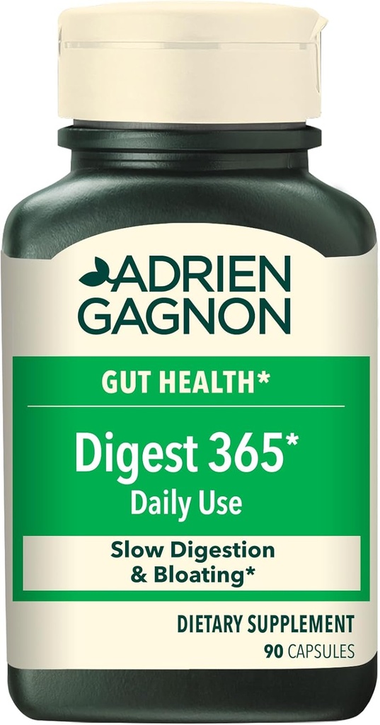 Adrien Gagnon - Digest 365 Natural Digestive Enzime Complex, pentru Digestion Supliment de gaz și balotare ajutor, Restaurare Gut Health - 90 Conte
