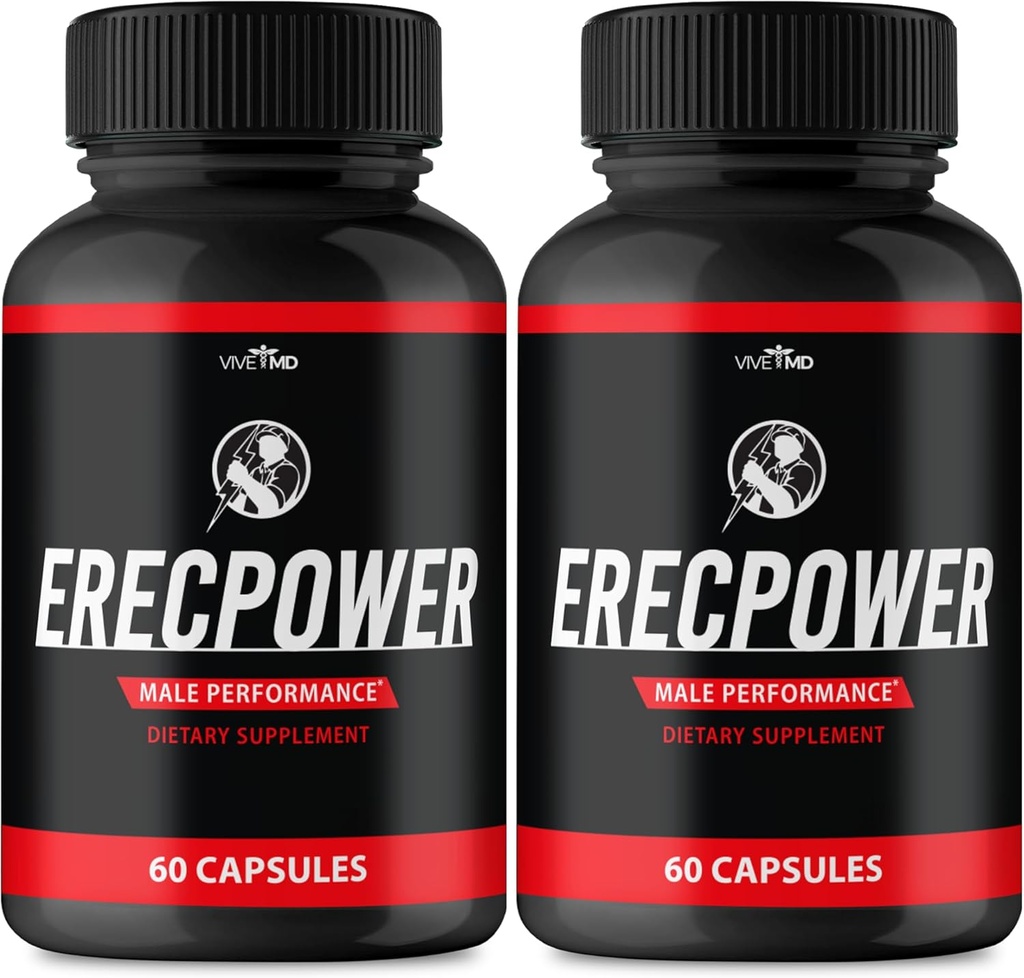 Erecpower pentru bărbați Capsule - Erecpower pastile Formula avansată - Putere maximă, ErecPower pentru bărbați Supliment Erec Power 60 Capsule, Erec Power Vitamin Pills Recenzii (2 ambalaj)
