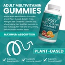 Gume multivitamine pe bază de plante, multivitamine zilnice pentru bărbați și femei cu vitamine A, C, D, E, B-3, B-6, B-12, Biotin, inositol, Non-GMO, Gluten Free, 60 Conte (30 zile de aprovizionare)