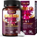11-in-1 NMNH (Dihidronicotamidă mononucleotidă), 600 mg per Serving, NAD+ Supliment cu Resveratrol, CoQ10 pentru a sprijini NAD+ Nivele, Supliment NMNH pentru anti-îmbătrânire, 60 Conte, 30 zile de aprovizionare-99