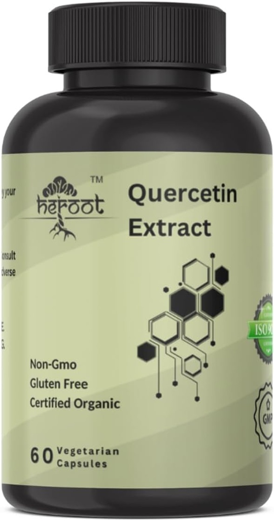 Quercetin Extract capsule non-GMO,Gluten-Free, Vegetarian sprijină energia globală de rezistență a sănătății (60 capsule)