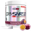 EHP Labs OxyShred Pre Pudră de antrenament și supliment de shredding - Preworkout pulbere cu L Glutamina și acetil L Carnitina, Energetic Boost Drink - Passionfruit, 60 Servings