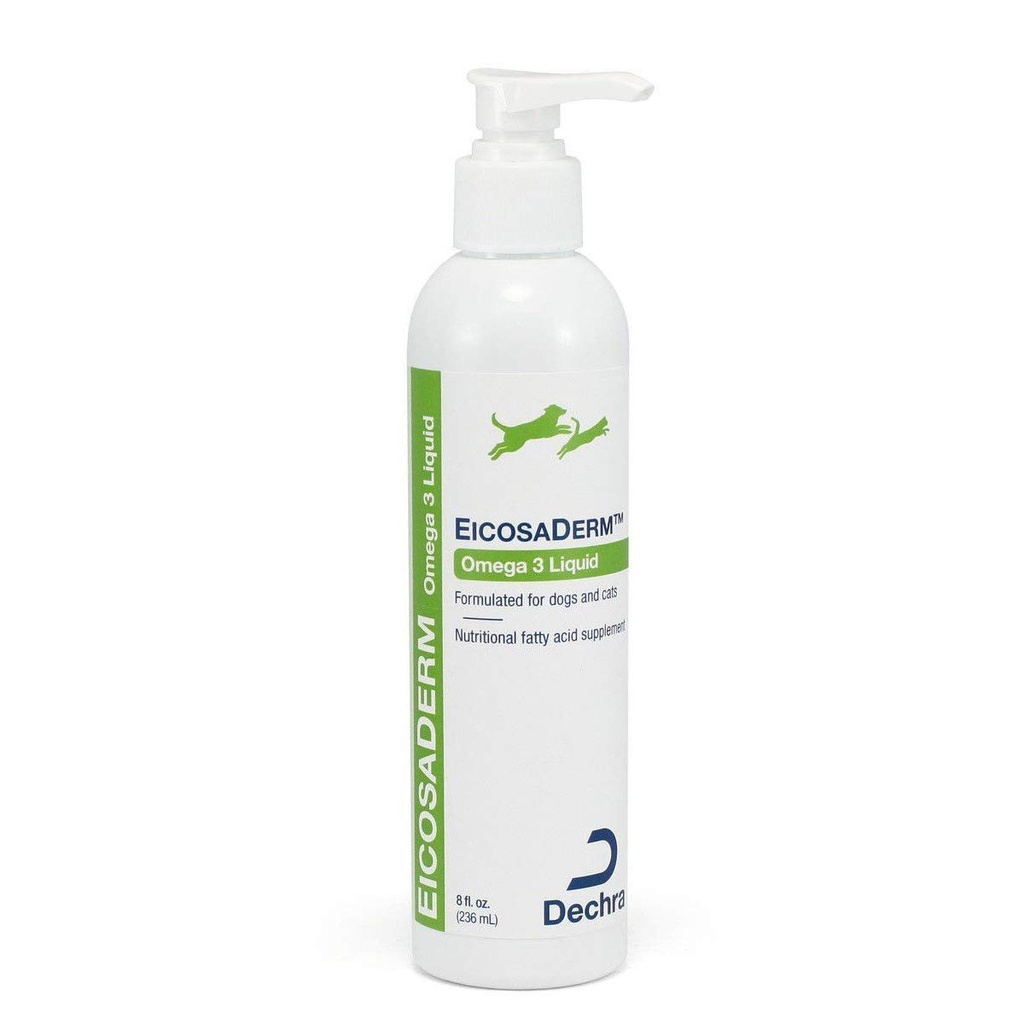 Dechra EicosaDerm Omega 3 Lichid pentru câini şi pisici - Supliment nutriţional acid gras, 8 Fl Oz (Pachet de 1)