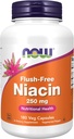 Niacin, FLUSH GRATUIT 250 mg, 180 capsule de Now Foods (Pachet de 3)