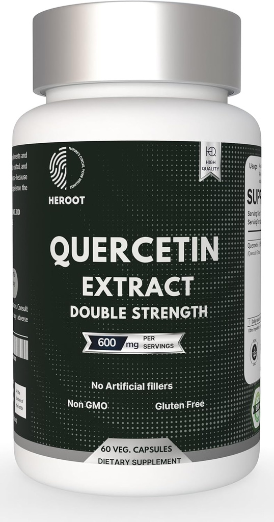 Quercetin Extract capsule non-GMO,Gluten-Free, Vegetarian sprijină energia globală de rezistență a sănătății (120 capsule)